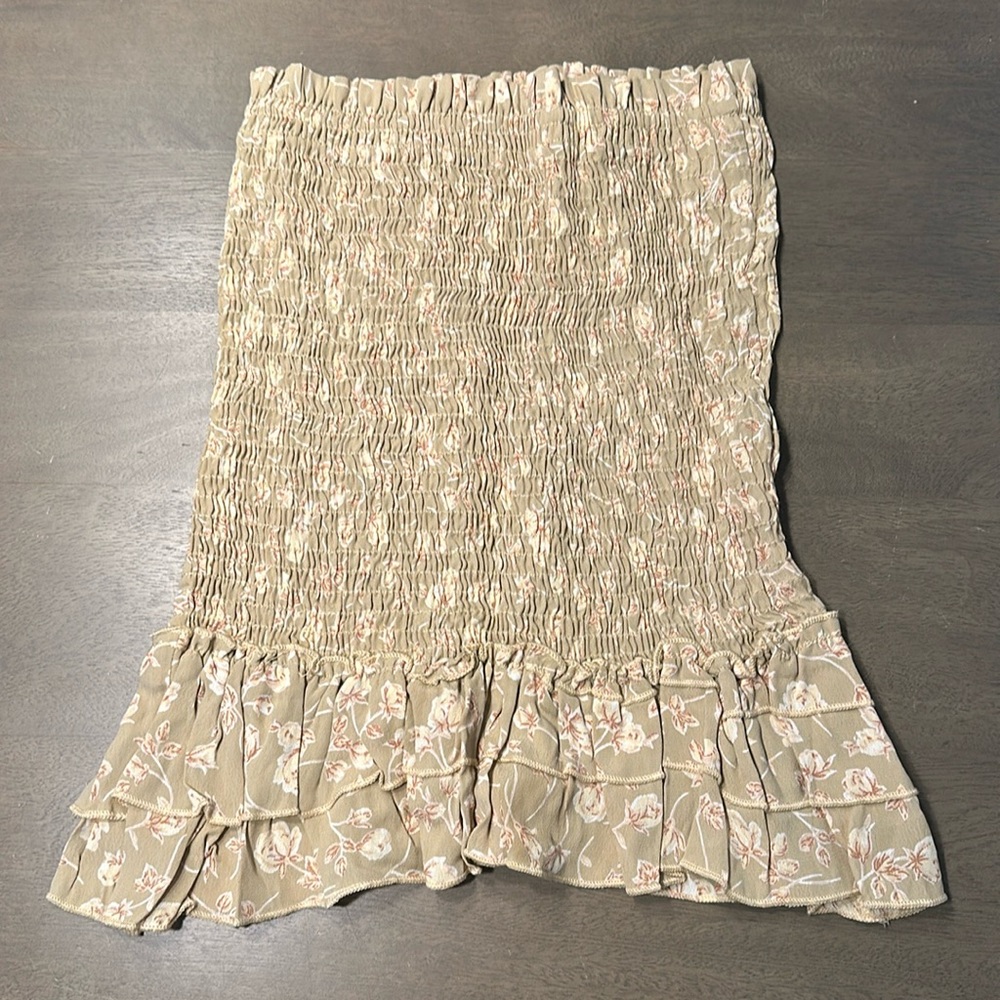 Blue Life Smocked Mini Floral Skirt